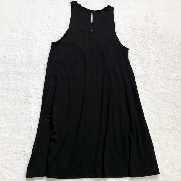 Loft Crochet Top Linen Blend Shift Dress - Picture 5 of 7